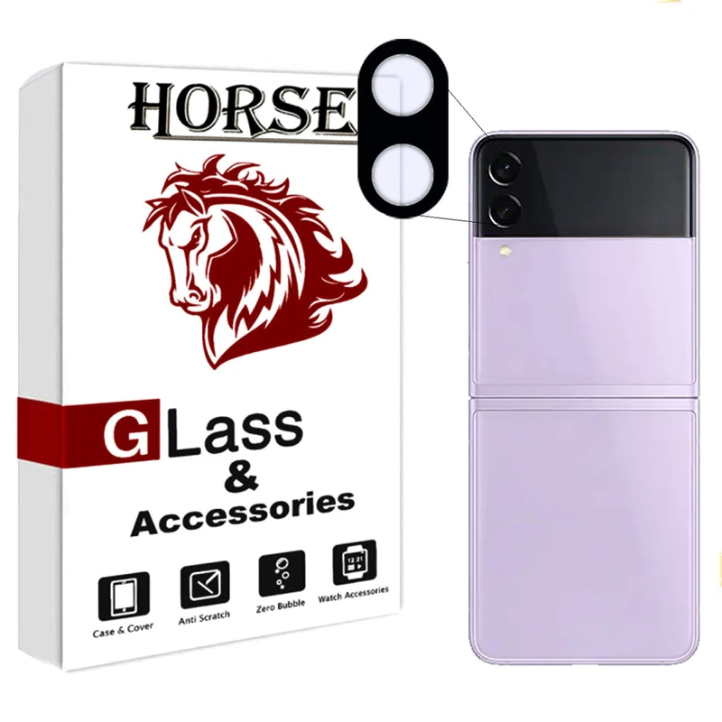 محافظ لنز دوربین هورس مدل 5DLENSHORS مناسب برای گوشی موبایل سامسونگ Galaxy Z Flip 4 5G