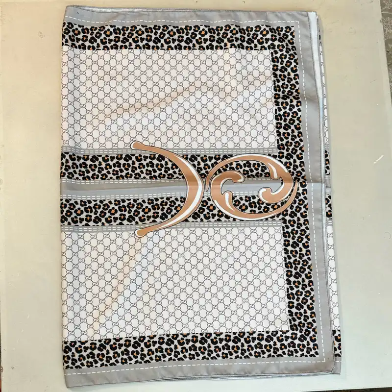 شال زنانه مدل موهر پاییزی زمستانه اسپرت مهمانی طرح زنجیری حاشیه پلنگی