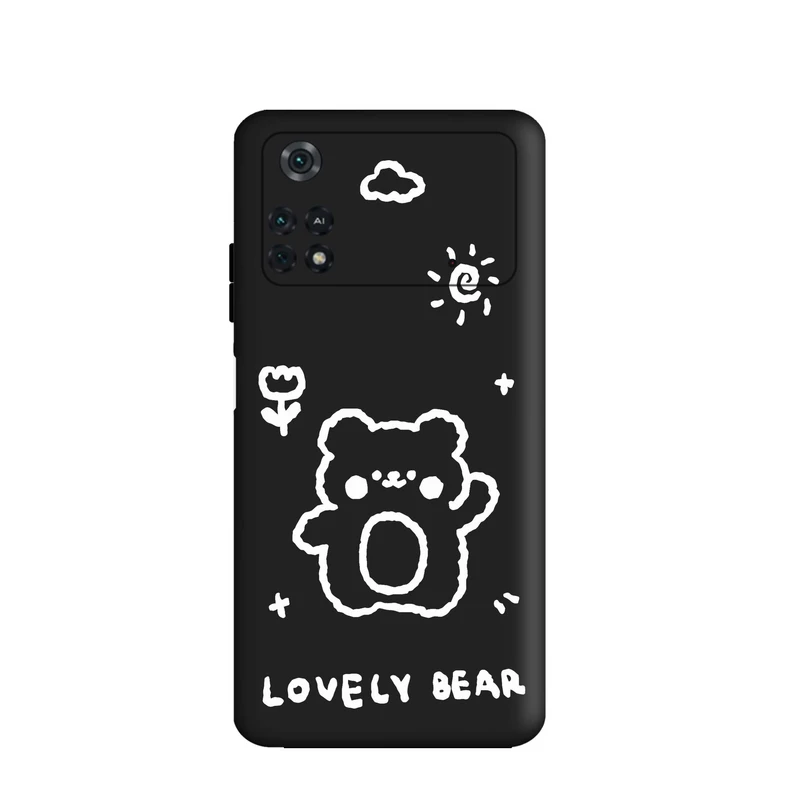 کاور قاب گارد طرح خرس بیر کد a2806 مناسب برای گوشی موبایل شیائومی Poco M4 Pro 4G