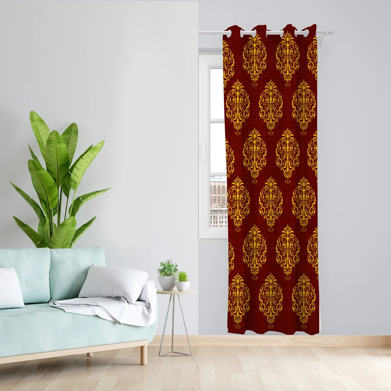 پرده طرح کلاسیک مدل مخمل پانچی کد 4173 z سایز 140x200 سانتی متر