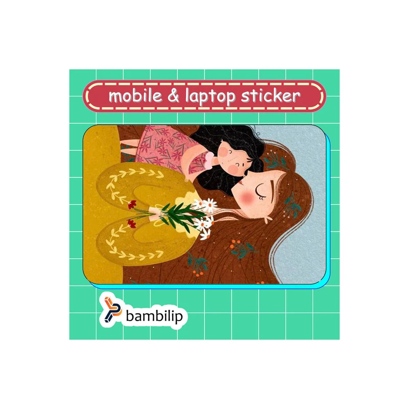 استیکر بامبیلیپ مدل کارت عابر طرح مادر و دختر کد 1439729