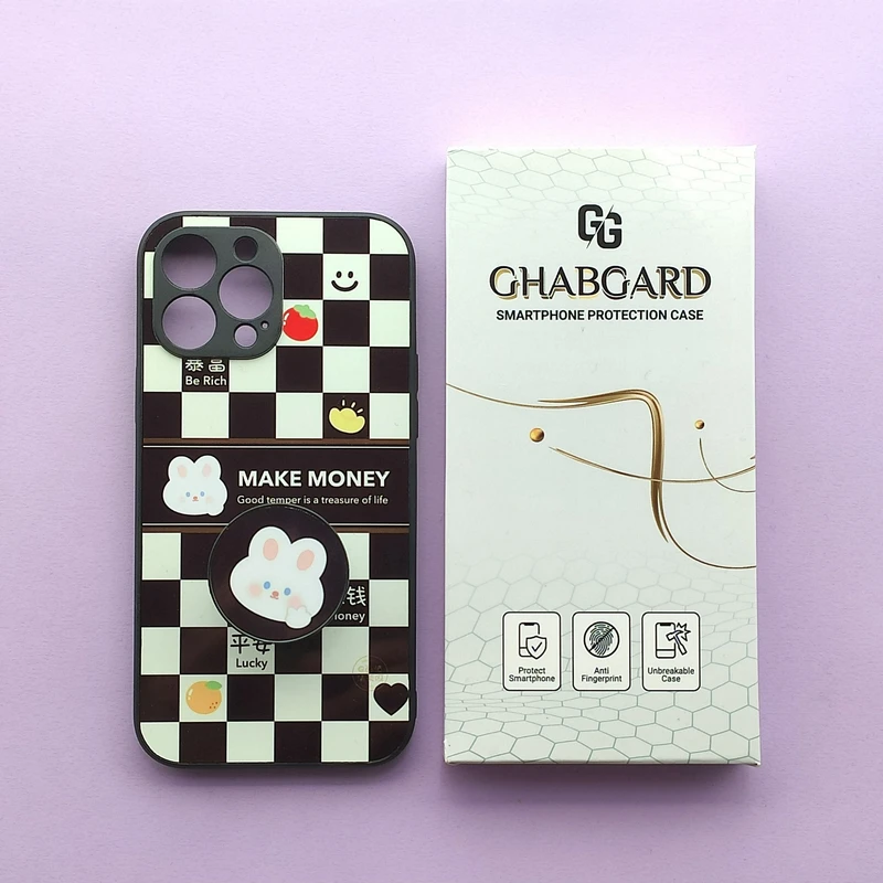 کاور قاب گارد مدل پشت شیشه ای دخترانه مناسب برای گوشی موبایل اپل iPhone 13 Pro Max