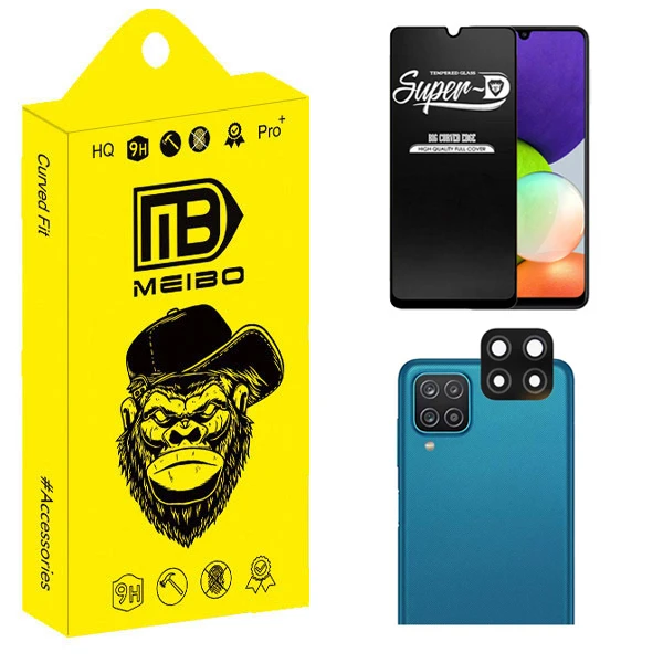 محافظ صفحه نمایش میبو مدل Clear SuperD مناسب برای گوشی موبایل سامسونگ Galaxy A22 4G به همراه محافظ لنز دوربین