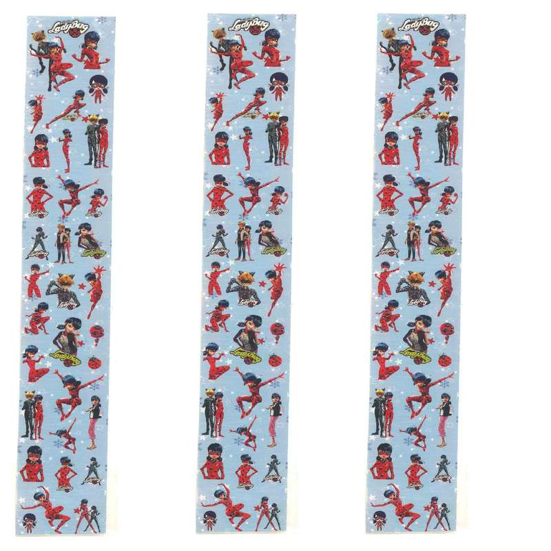 استیکر کودک مدل دختر کفشدوزکی و پسر گربه ای کد NGHB 022 بسته ی 3 عددی