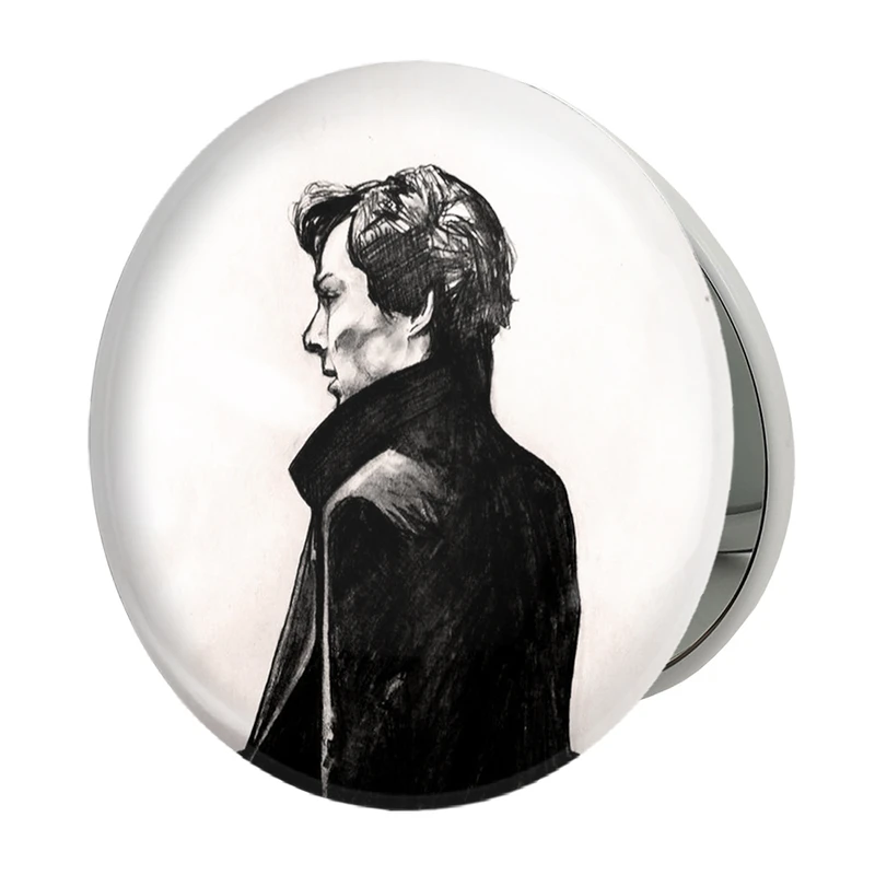 آینه جیبی خندالو طرح شرلوک هولمز Sherlock Holmes مدل تاشو کد 10161 