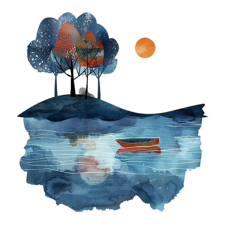 استیکر پارچه و لباس پاد آفرین مدل منظره کد S5525