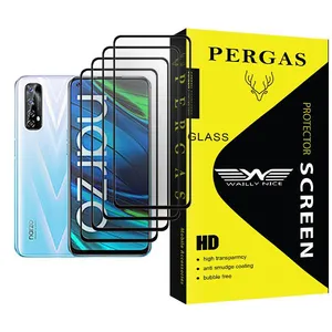 Waily Nice Pergas Glass MIX004 Screen Protector For Realme Narzo 20 Pro Pack Of 4
