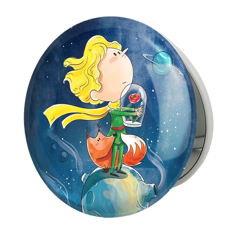 آینه جیبی خندالو طرح شازده کوچولو مدل تاشو کد 25781 