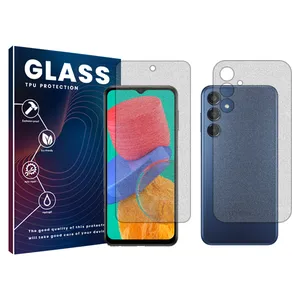 Glass Resistant model matte screen protector suitable for Samsung Galaxy M35 mobile phone along with the back of the phone