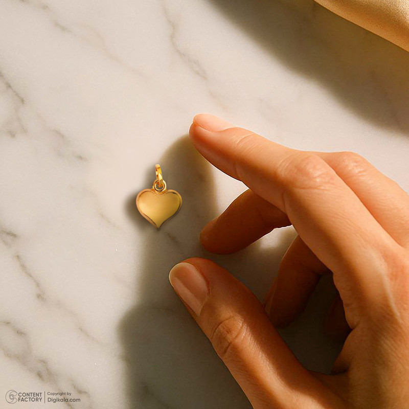 آویز گردنبند طلا 18 عیار زنانه نگین طرح قلب تو پر آویز گردنبند طلا 18 عیار زنانه نگین طرح قلب تو پر