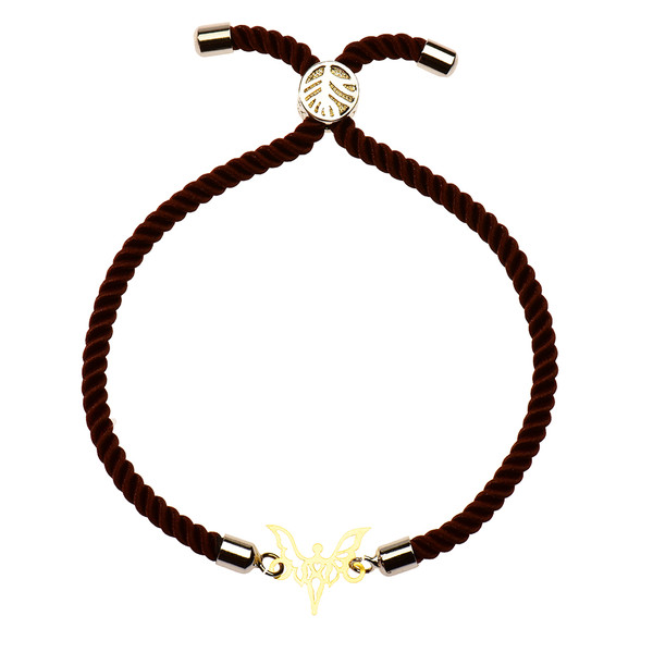 دستبند طلا 18 عیار دخترانه کرابو طرح فرشته مدل Krd1071