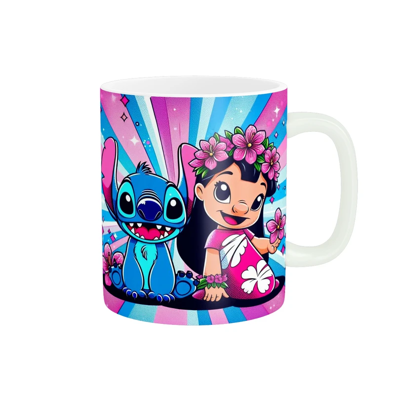 ماگ پادآفرین مدل کارتون استیچ و لیلو کد PM3685