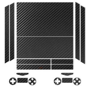 MAHOOT Black Carbon-fiber Texture Sticker for PS4