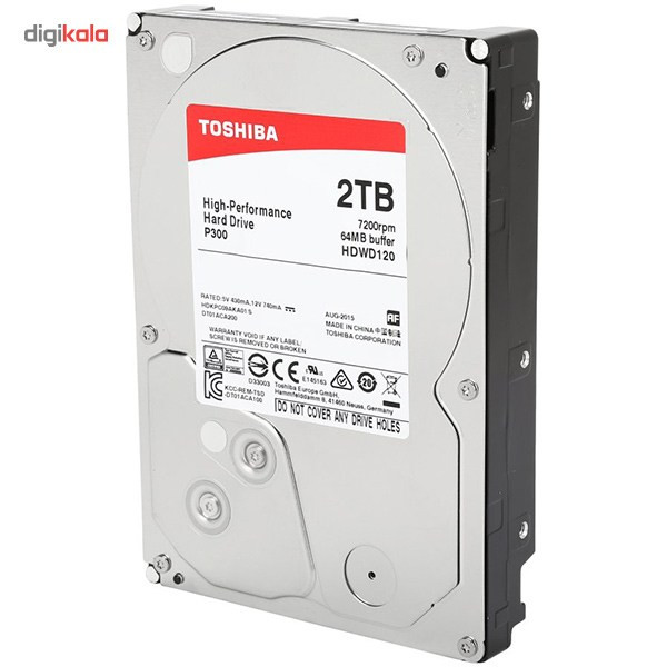 هارددیسک اینترنال توشیبا سری P300 مدل HDWD120 ظرفیت 2 ترابایت 2