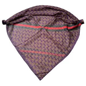 روسری زنانه مدل حریر ابرشیم زنجیری کد 3