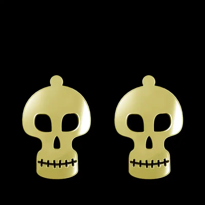 گوشواره طلا 18 عیار زنانه مدوپد مدل جمجمه کد GA1-15721