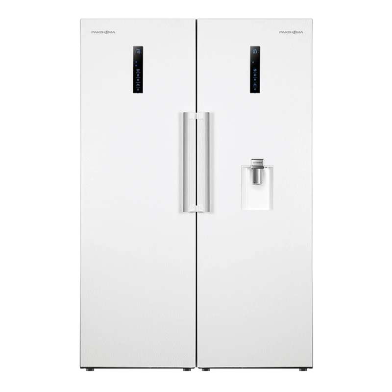 یخچال فریزر ساید بای ساید 34 فوت دوو مدل SXi20-30، دارای آبسردکن و یخساز اتوماتیک، با ارتفاع 181.6، پهنای 91.6 و عمق 92 سانتی متر، میزان مصرف انرژی A+، دارای 5 طبقه در یخچال و 3 کشو در فریزر، لزوم اتصال به شیر آب دارد، دارای سیستم نوفراست