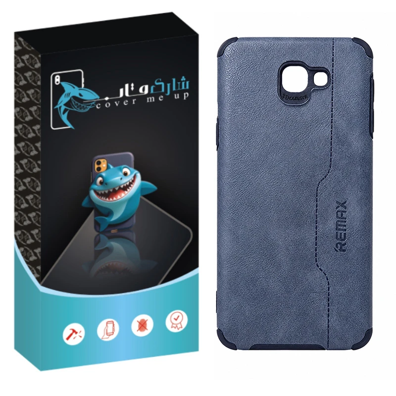 کاور شارک قاب مدل چرم RMX مناسب برای گوشی موبایل سامسونگ Galaxy J5 Prime