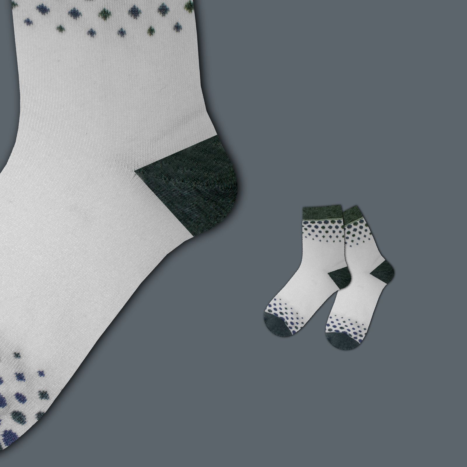  جوراب زنانه دیزر طرح توپ توپی کد fiory1371-W-Gy -  - 3