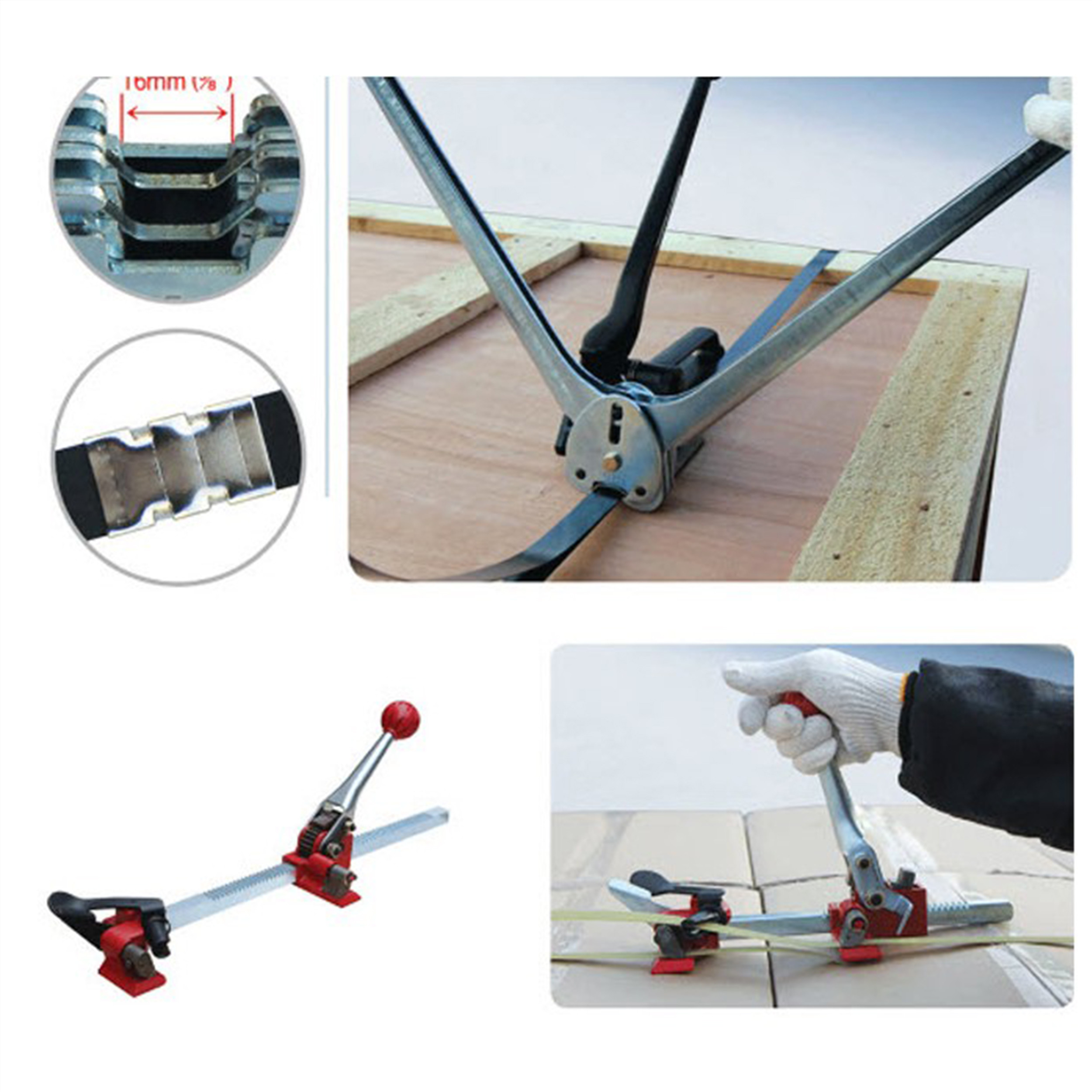 دستگاه تسمه کش دستی سامسونگ مدل 16mm به همراه انبر پرچ