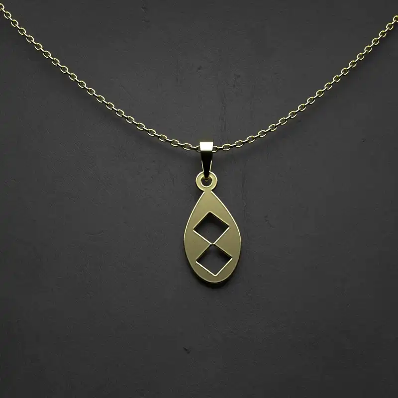 گردنبند طلا 18 عیار زنانه مدوپد مدل اشک کد NN2-1-1074