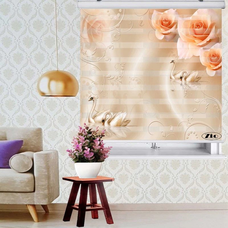 پرده زبرا زیو کد 3D1412 سایز 150x150 سانتی متر