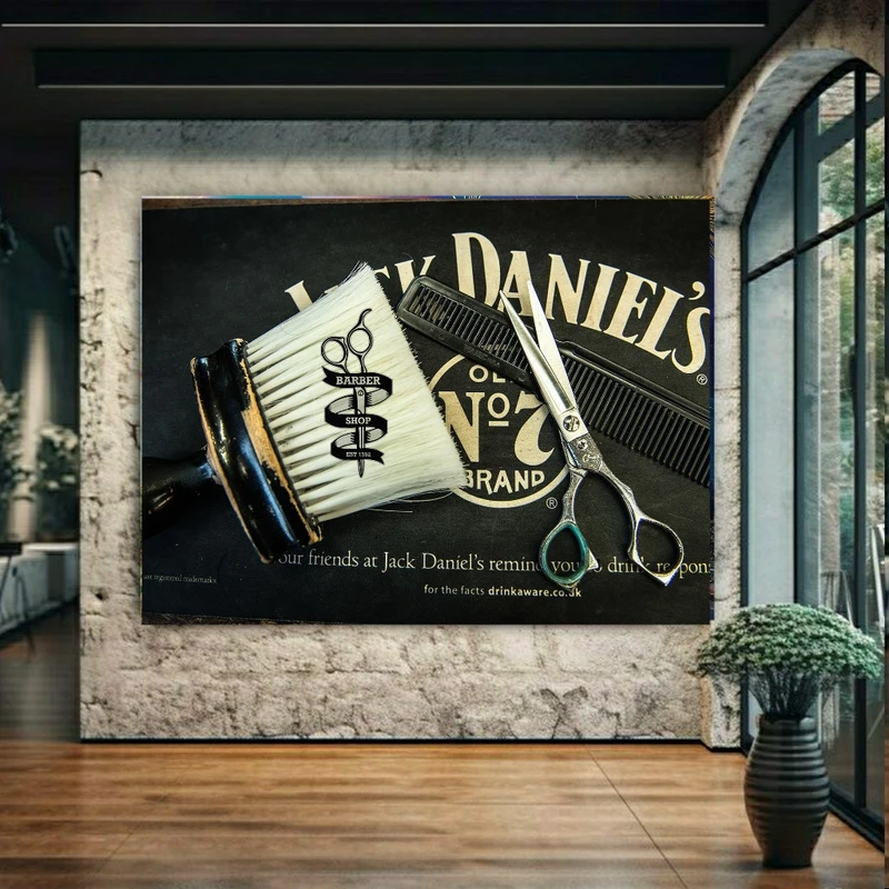 پوستر مدل بک لایت طرح وسایل آرایشگاه کد BK1271