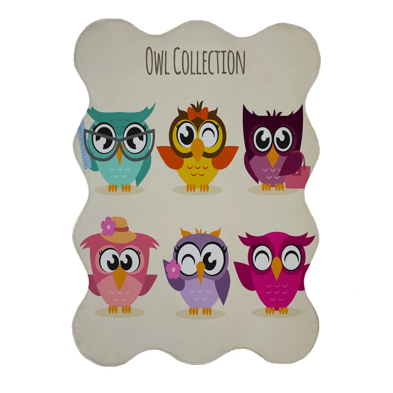پادری مدل دالبر طرح OWL COLLECTION کد 8402 سایز 80x110 سانتی متر 
