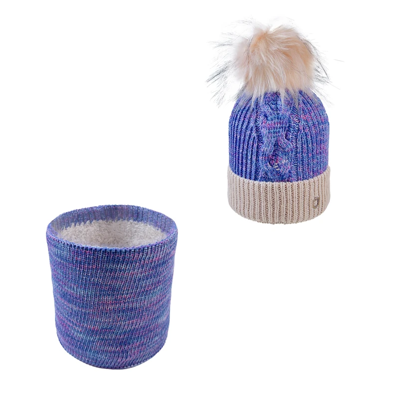 ست کلاه و شال گردن بافتنی بچگانه اندلس مدل 70044 