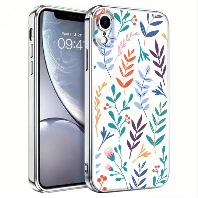کاور طرح Tiny Leaves مناسب برای گوشی موبایل اپل Iphone Xr