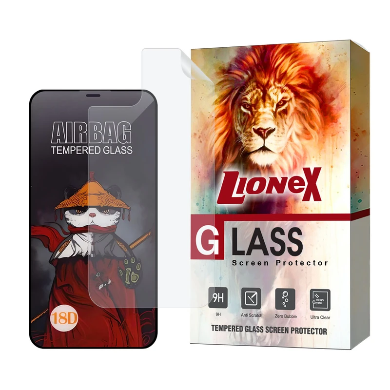 محافظ صفحه نمایش لایونکس مدل AIRNABKLI مناسب برای گوشی موبایل اپل iPhone 11 به همراه محافظ پشت گوشی هیدروژل