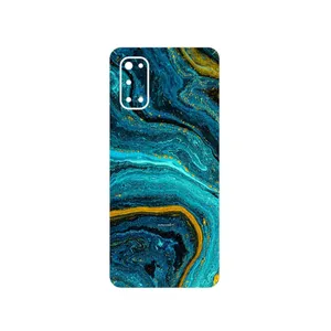 MAHOOT Turquoise marblewith golden streaks Cover Sticker for Realme 7 Pro