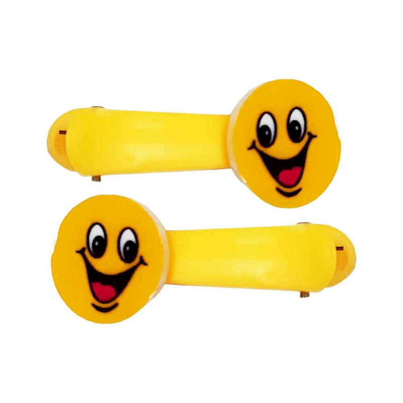 گیره مو دخترانه طرح استیکر لبخند بسته 2 عددی