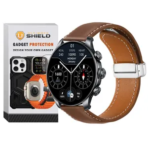 Ultimate Shield Mag Leather TW Band for Glorimi GX Fit Classic 22mm smartwatch