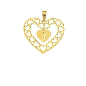 آویز گردنبند هایکا طرح قلب و حرف لاتین Qمدل ha196