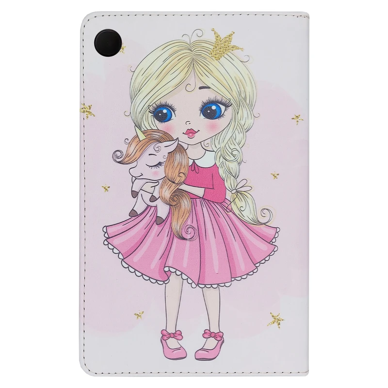 کیف کلاسوری طرح دختر رمانتیک و تک شاخ کد TB397 مناسب برای تبلت سامسونگ Galaxy Tab A9 / X115