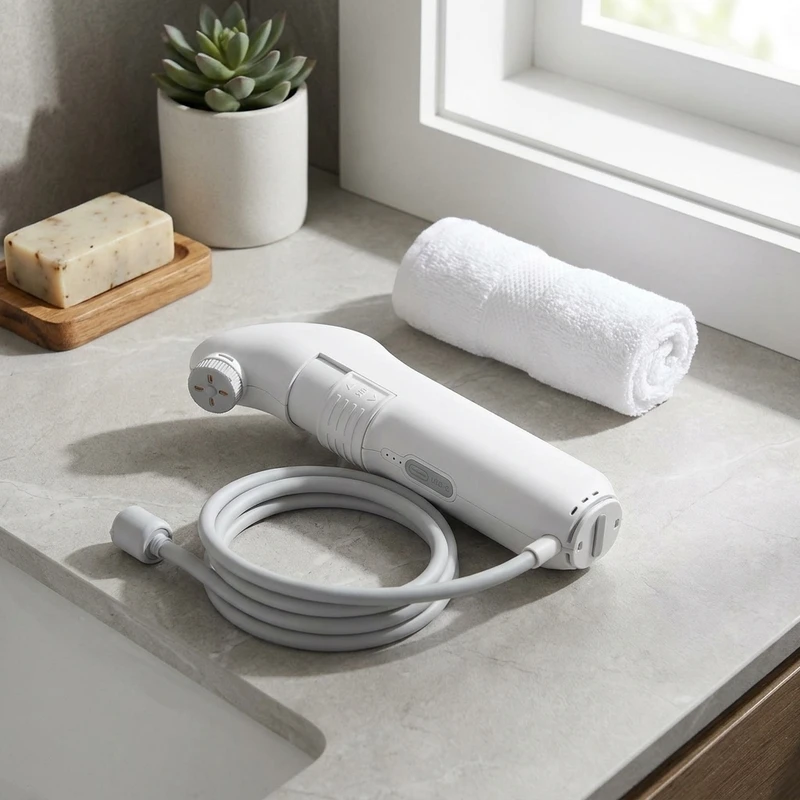 عکس شماره 2 : خودشور توالت فرنگی گرین لاین مدل travel bidet pro with tank
