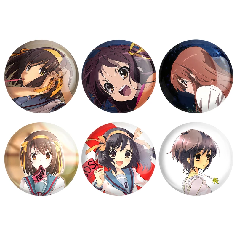 مگنت خندالو طرح انیمه ناپدید شدن هاروهی سوزومیا The Disappearance of Haruhi Suzumiya کد 1528A مجموعه 6 عددی