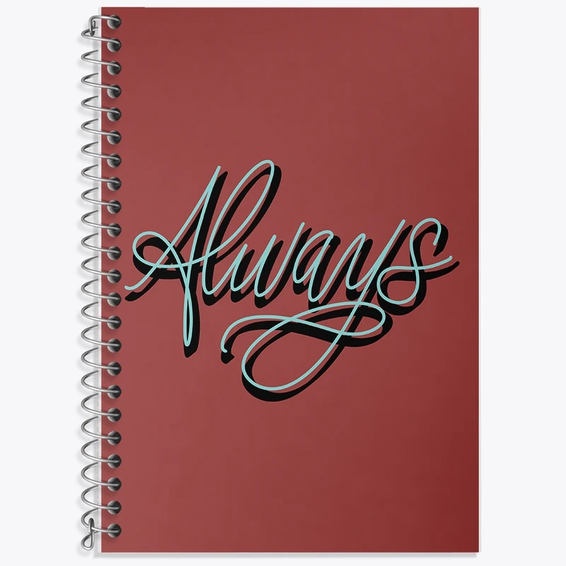دفتر زبان 50 برگ خندالو مدل دو خط طرح Always کد F673