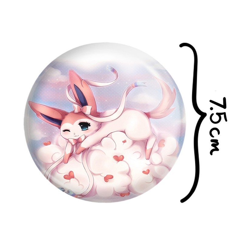 آینه جیبی خندالو مدل سیلوئون انیمه پوکمون  کد 17337