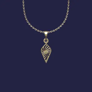 گردنبند طلا 18 عیار زنانه مدوپد مدل هندسی کد Z2-1-1281