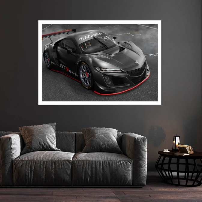 تابلو بکلیت طرح ماشین Honda NSX مدل قاب شاسی W-s8911