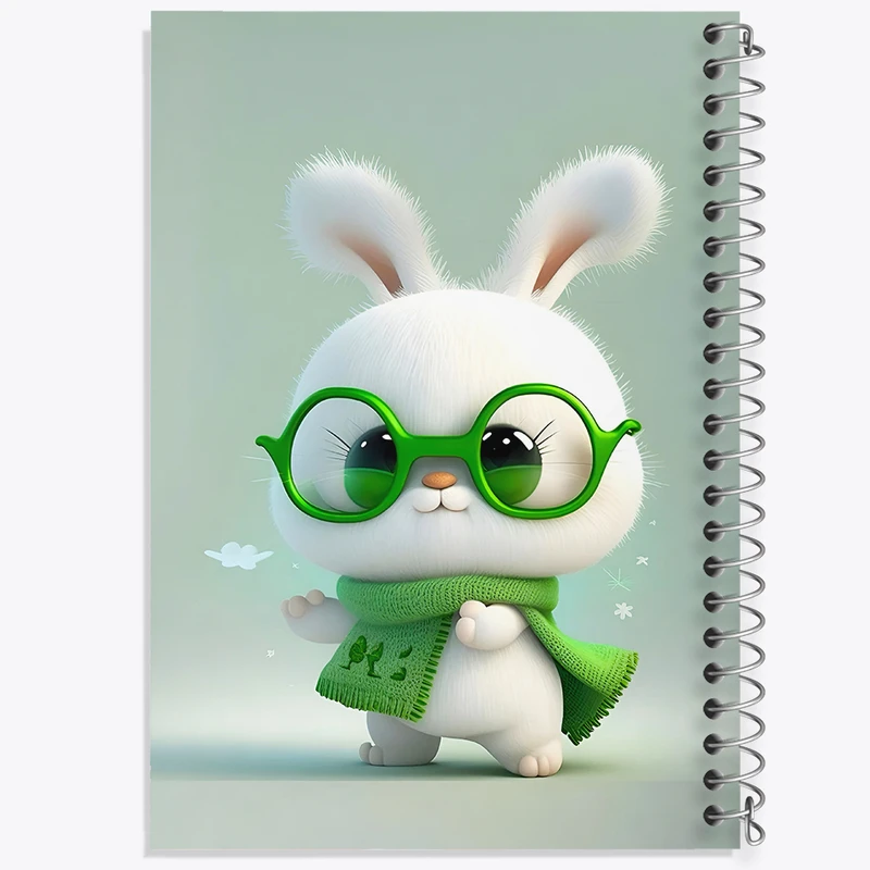 دفتر شطرنجی 50 برگ خندالو طرح خرگوش کیوت کد F5693