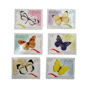 تمبر یادگاری مدل پروانه کد bc-1837 مجموعه 6 عددی