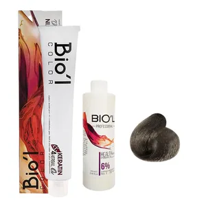 کیت رنگ مو بیول مدل ASH شماره 8.1 حجم 100 میلی لیتر رنگ بلوند دودی روشن