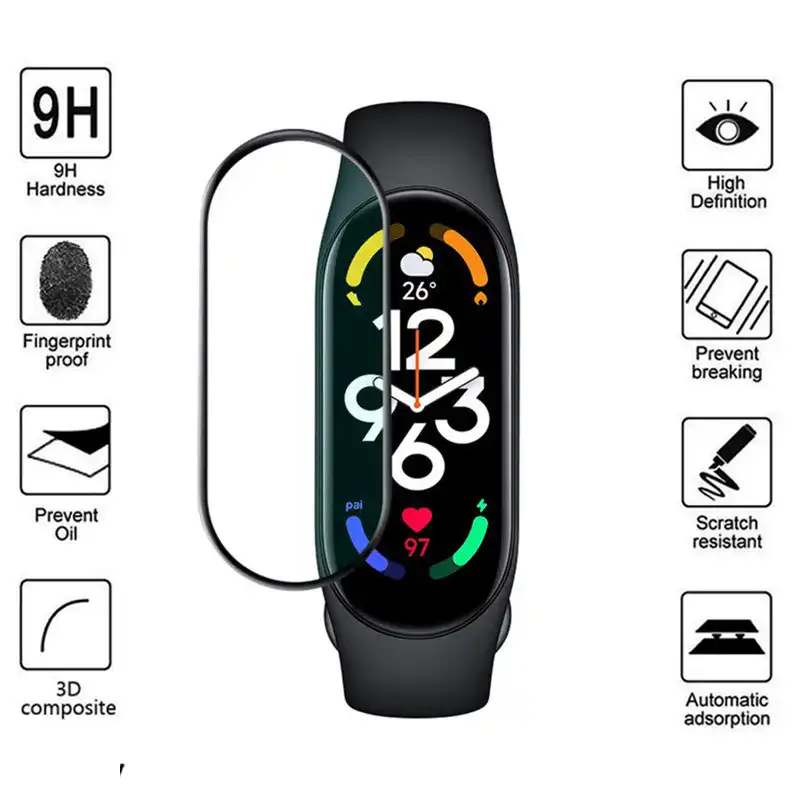 محافظ صفحه نمایش راینو مدل R-PMMA مناسب برای مچ بند هوشمند شیائومی Mi Band 7 بسته 2 عددی