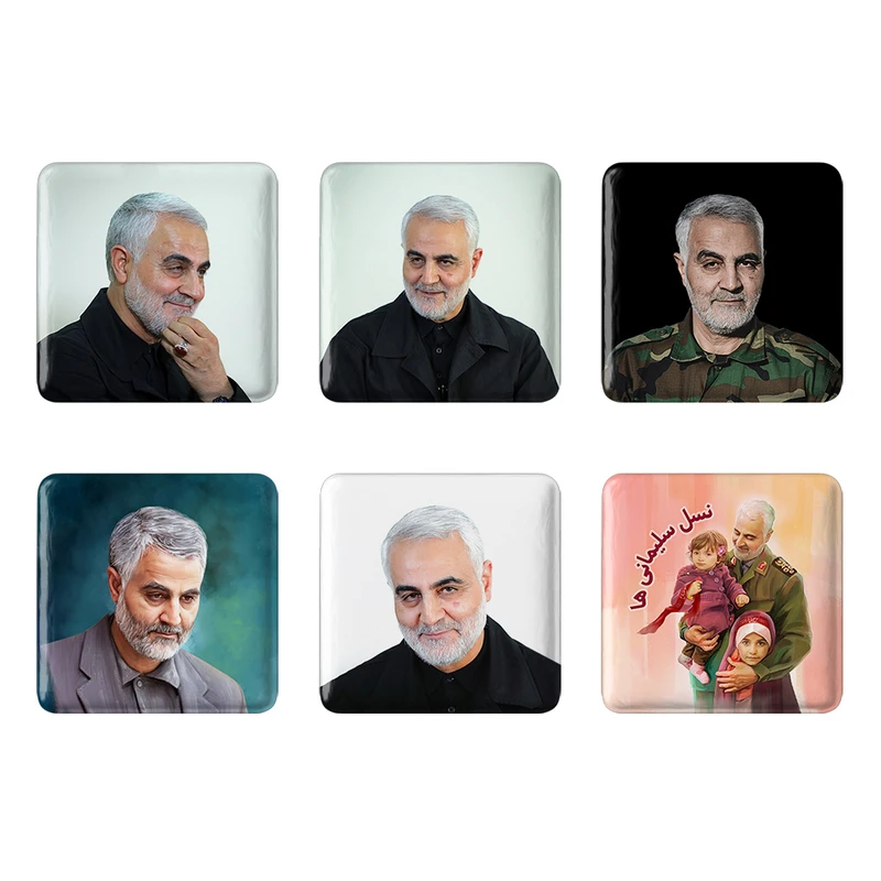 مگنت خندالو طرح سردار قاسم سلیمانی کد 552B مجموعه 6 عددی