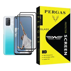 Waily Nice Pergas Glass MIX002 Screen Protector For Oppo A52 Pack Of 2