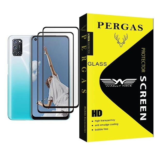 محافظ صفحه نمایش وایلی نایس مدل Pergas Glass MIX002 مناسب برای گوشی موبایل اوپو A52 بسته دو عددی