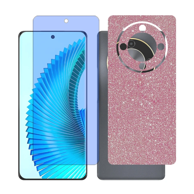 محافظ صفحه نمایش بلو کات گلس مدل together مناسب برای گوشی موبایل آنر X9b به همراه برچسب پوششی پشت گوشی